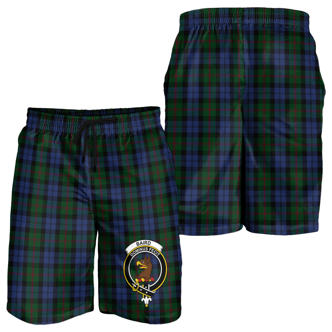 Baird Tartan Mens Shorts with Family Crest - Tartanvibesclothing