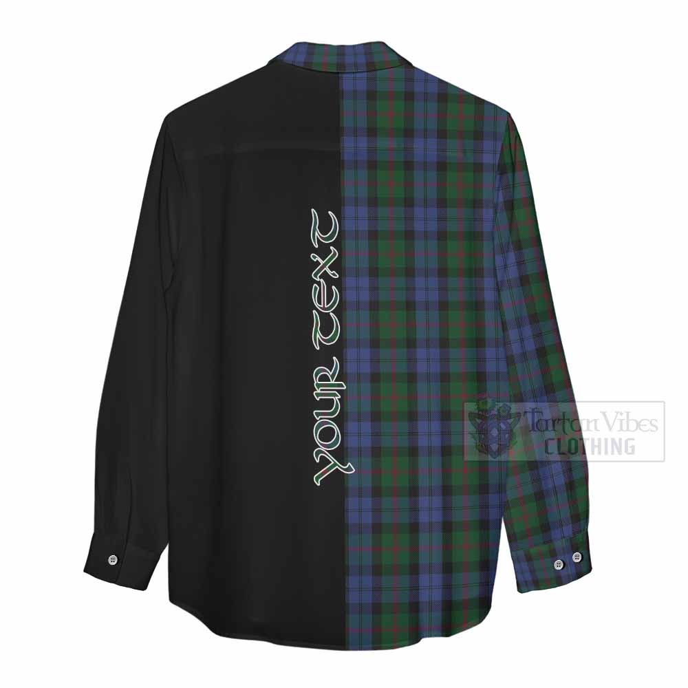 Tartan Vibes Clothing Baird Tartan Women's Casual Shirt with Family Crest and Half Of Me Style