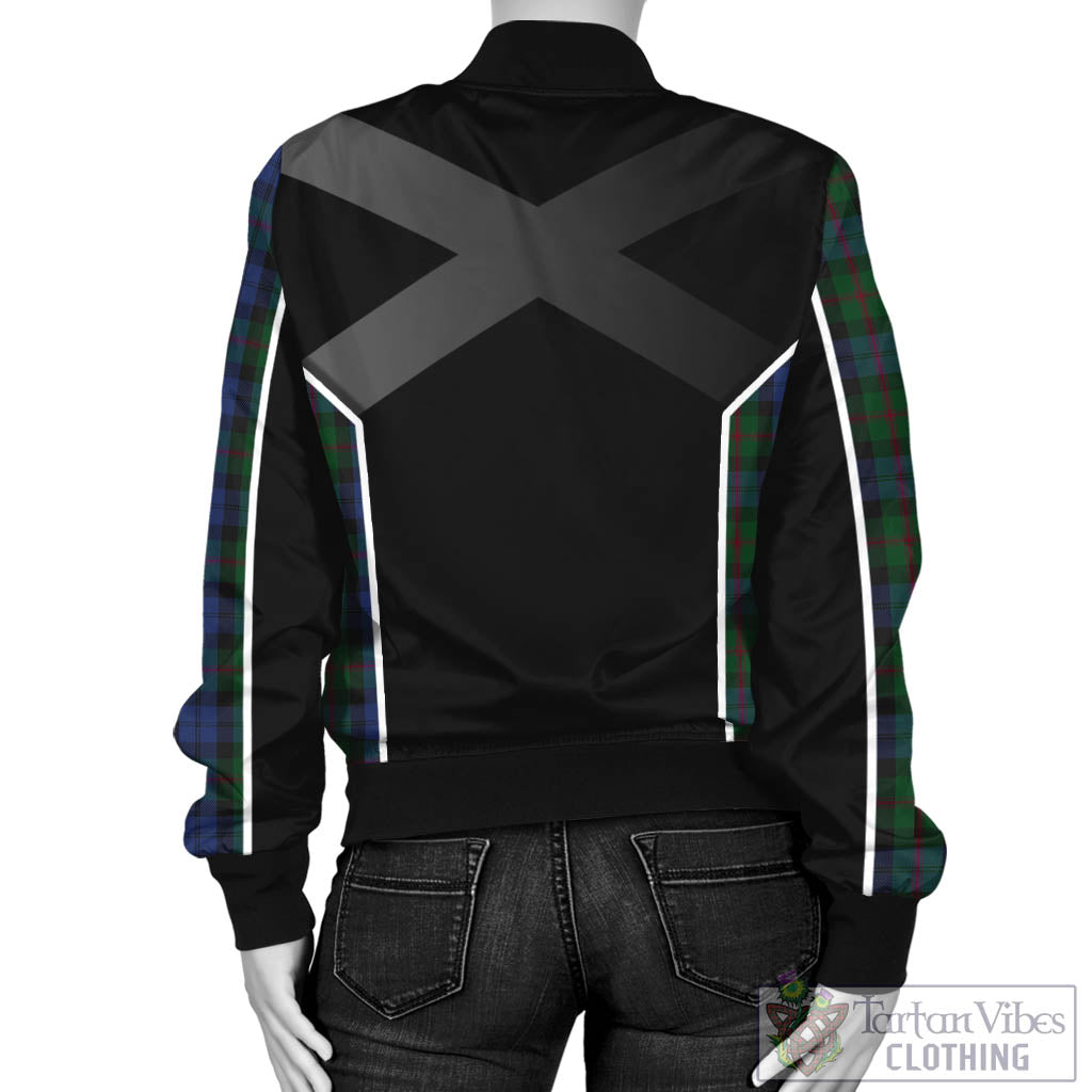 Baird Tartan Bomber Jacket with Family Crest and Scottish Thistle Vibes Sport Style - Tartan Vibes Clothing