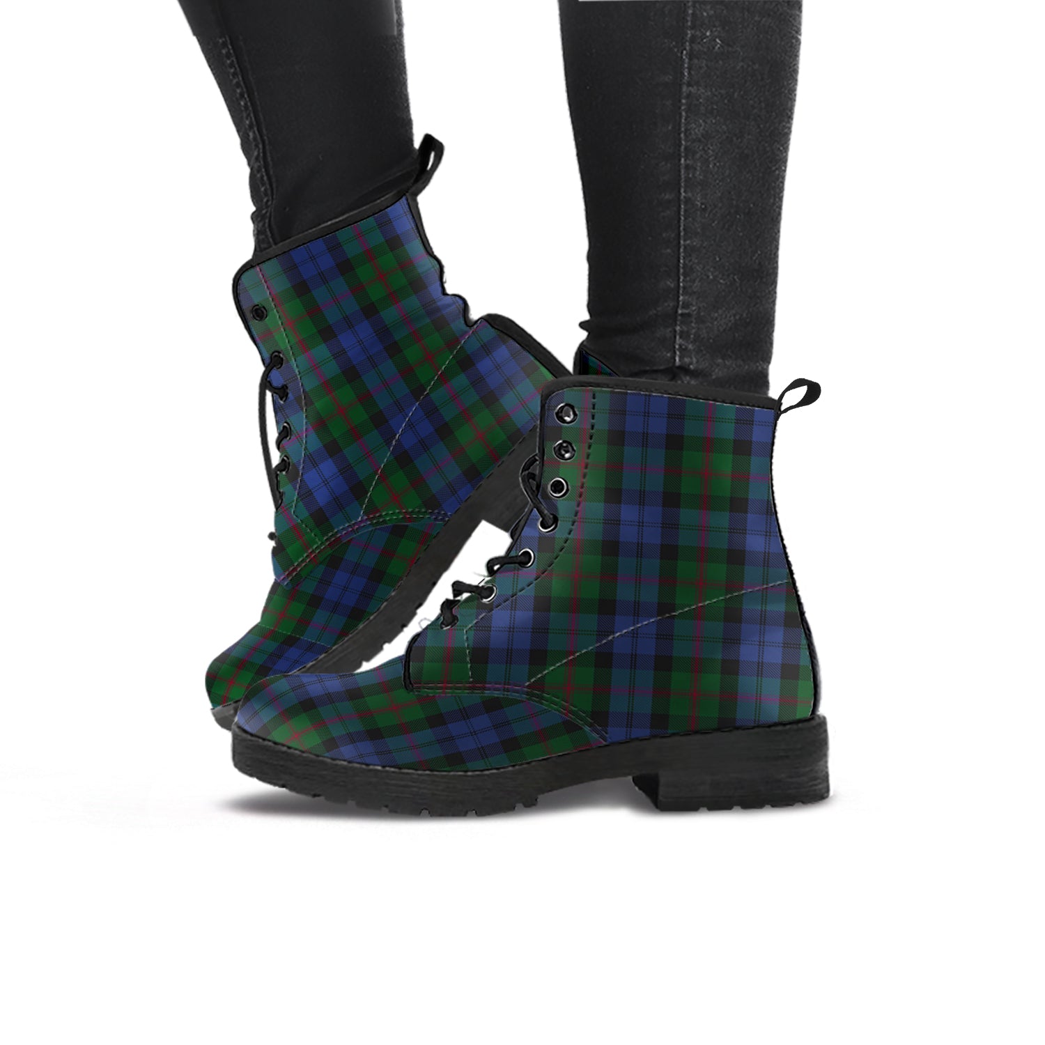 Baird Tartan Leather Boots - Tartanvibesclothing