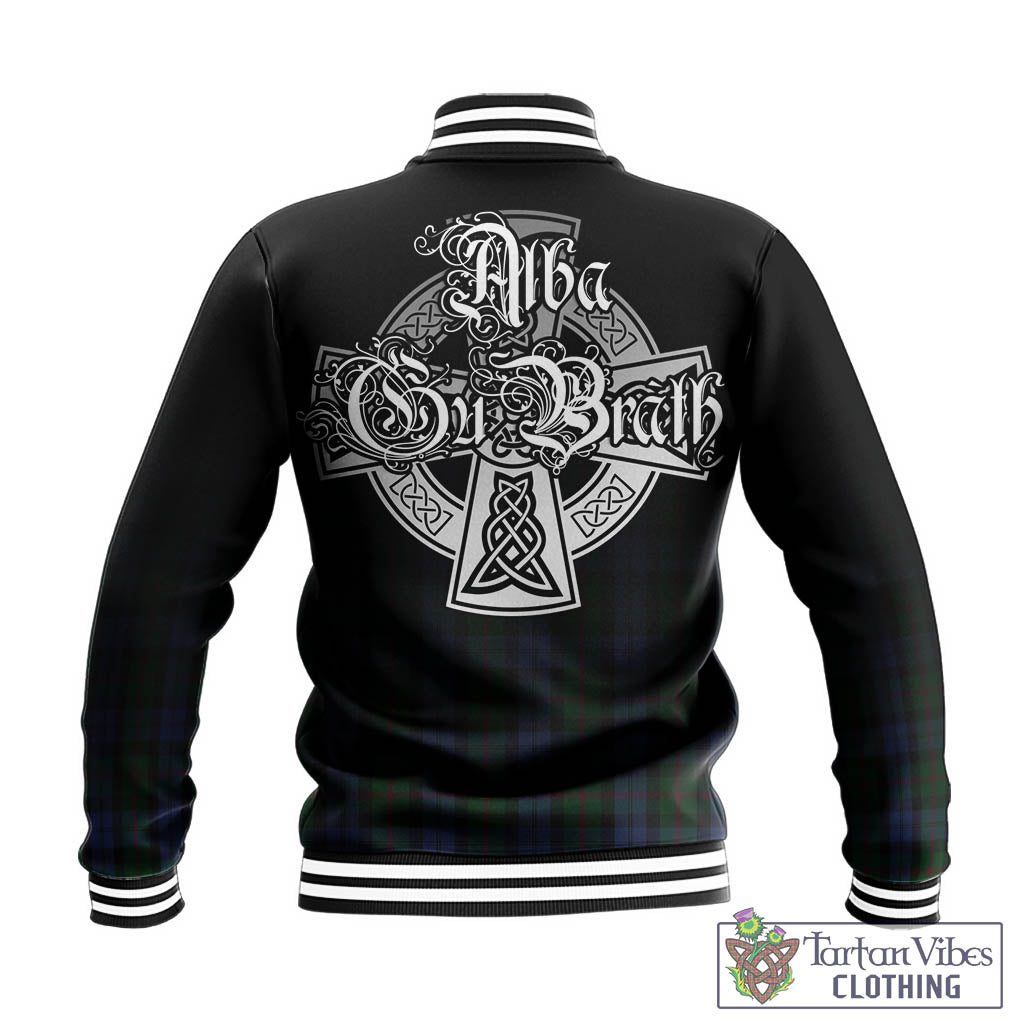 Tartan Vibes Clothing Baird Tartan Baseball Jacket Featuring Alba Gu Brath Family Crest Celtic Inspired