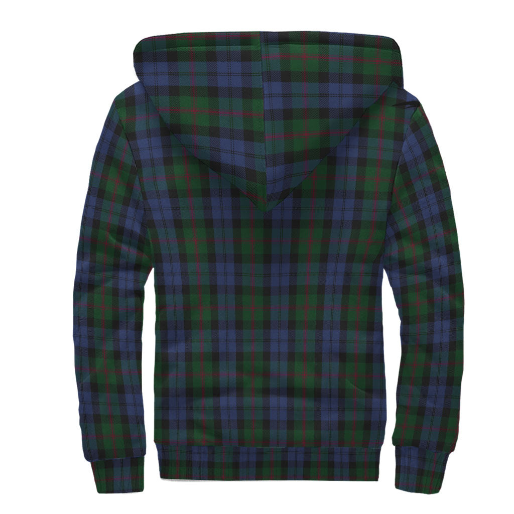Baird Tartan Sherpa Hoodie with Family Crest - Tartanvibesclothing