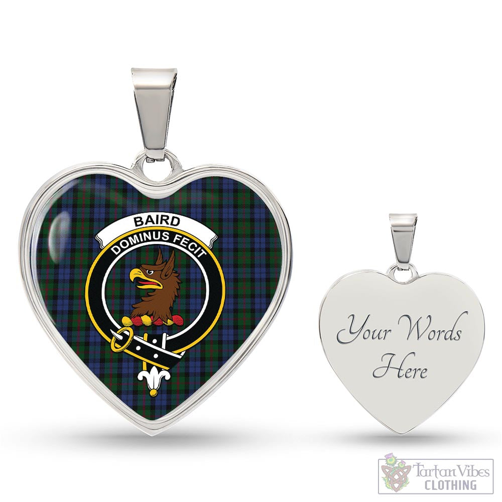 Tartan Vibes Clothing Baird Tartan Heart Necklace with Family Crest