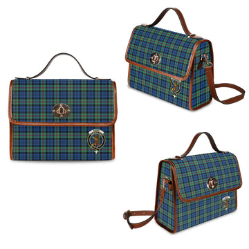 Baird Ancient Tartan Leather Strap Waterproof Canvas Bag with Family Crest One Size 34cm * 42cm (13.4" x 16.5") - Tartanvibesclothing