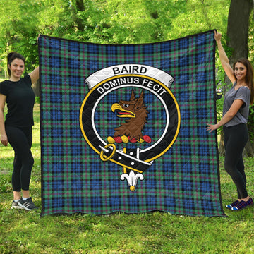 Baird Ancient Tartan Quilt with Family Crest