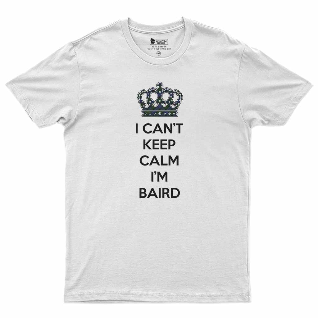 Baird Can't Keep Calm Men's T-Shirt White - Tartan Vibes Clothing
