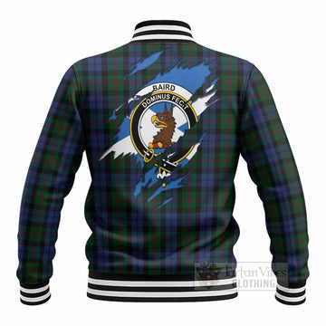 Baird Clan Crest In Me Tartan Baseball Jacket Scotland Flag Style