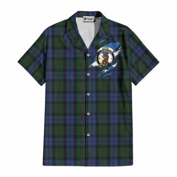 Baird Clan Crest In Me Tartan Cotton Hawaiian Shirt Scotland Flag Style