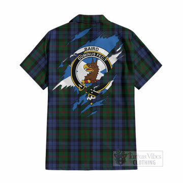 Baird Clan Crest In Me Tartan Cotton Hawaiian Shirt Scotland Flag Style