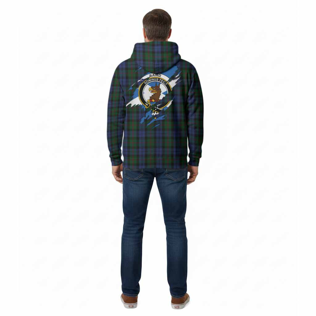 Baird Clan Crest In Me Tartan Cotton Hoodie Scotland Flag Style