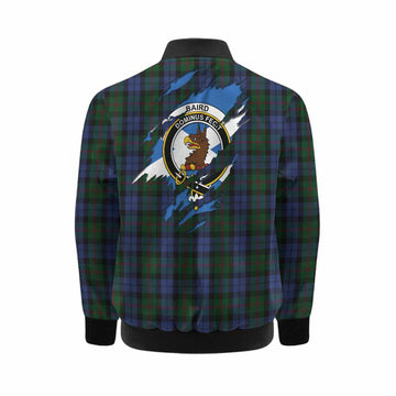 Baird Clan Crest In Me Tartan Kid Bomber Jacket Scotland Flag Style