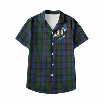 Baird Clan Crest In Me Tartan Kid Hawaiian Shirt Scotland Flag Style