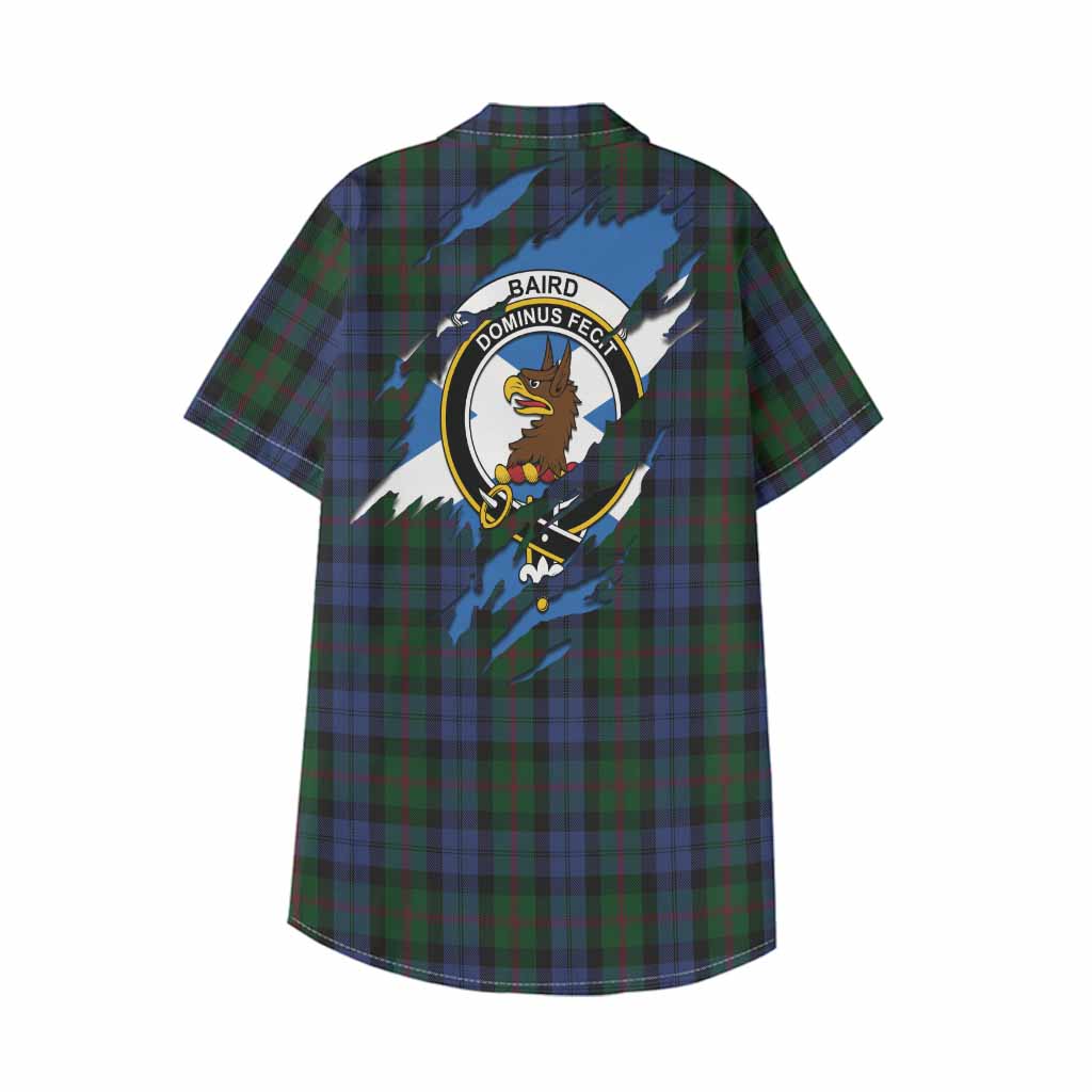 Baird Clan Crest In Me Tartan Kid Hawaiian Shirt Scotland Flag Style