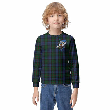 Baird Clan Crest In Me Tartan Kid Knitted Sweatshirt Scotland Flag Style