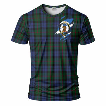 Baird Clan Crest In Me Tartan T-Shirt Scotland Flag Style