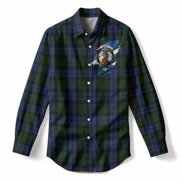 Baird Clan Crest In Me Tartan Women Casual Shirt Scotland Flag Style
