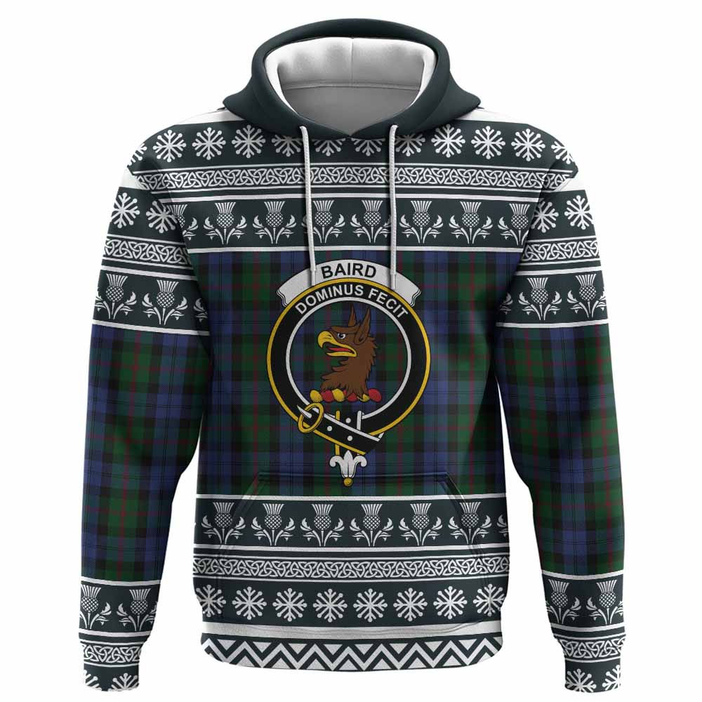 Baird Clan Tartan Christmas Hoodie with Family Crest - Tartan Vibes Clothing