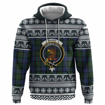 Baird Clan Tartan Christmas Hoodie with Family Crest