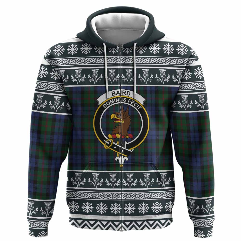 Baird Clan Tartan Christmas Hoodie with Family Crest - Tartan Vibes Clothing