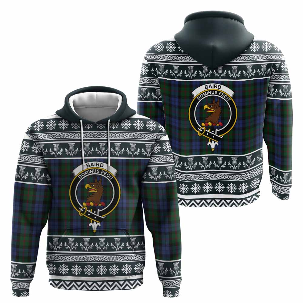 Baird Clan Tartan Christmas Hoodie with Family Crest - Tartan Vibes Clothing