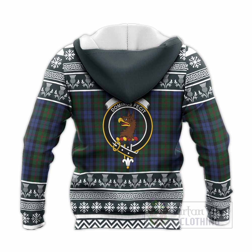 Baird Clan Tartan Christmas Knitted Hoodie with Family Crest - Tartan Vibes Clothing