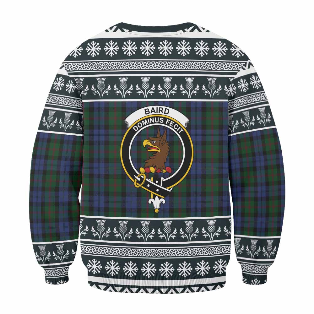 Baird Clan Tartan Christmas Sweatshirt with Family Crest - Tartan Vibes Clothing