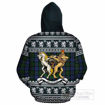 Baird Clan Tartan Crest Christmas Cotton Hoodie Coat of Arms Funny Style
