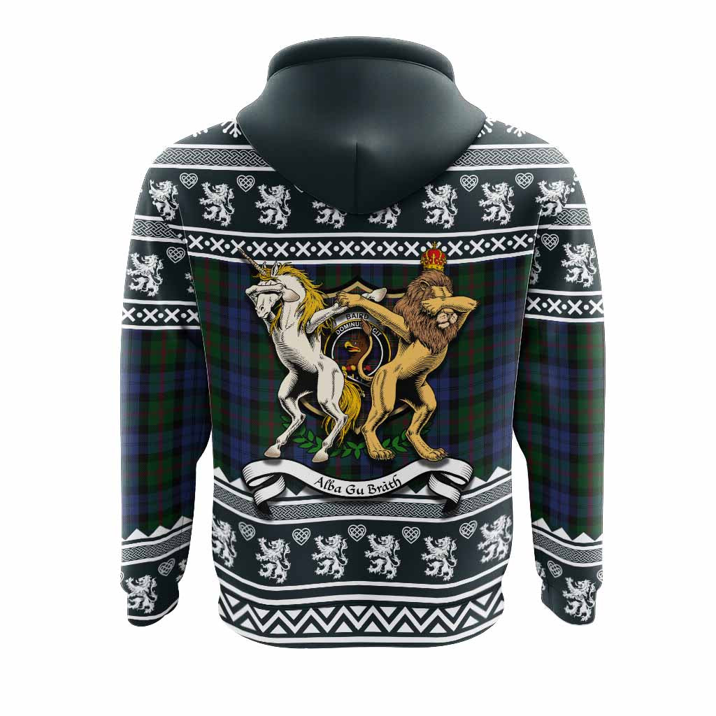 Baird Clan Tartan Crest Christmas Hoodie Coat of Arms Funny Style - Tartan Vibes Clothing