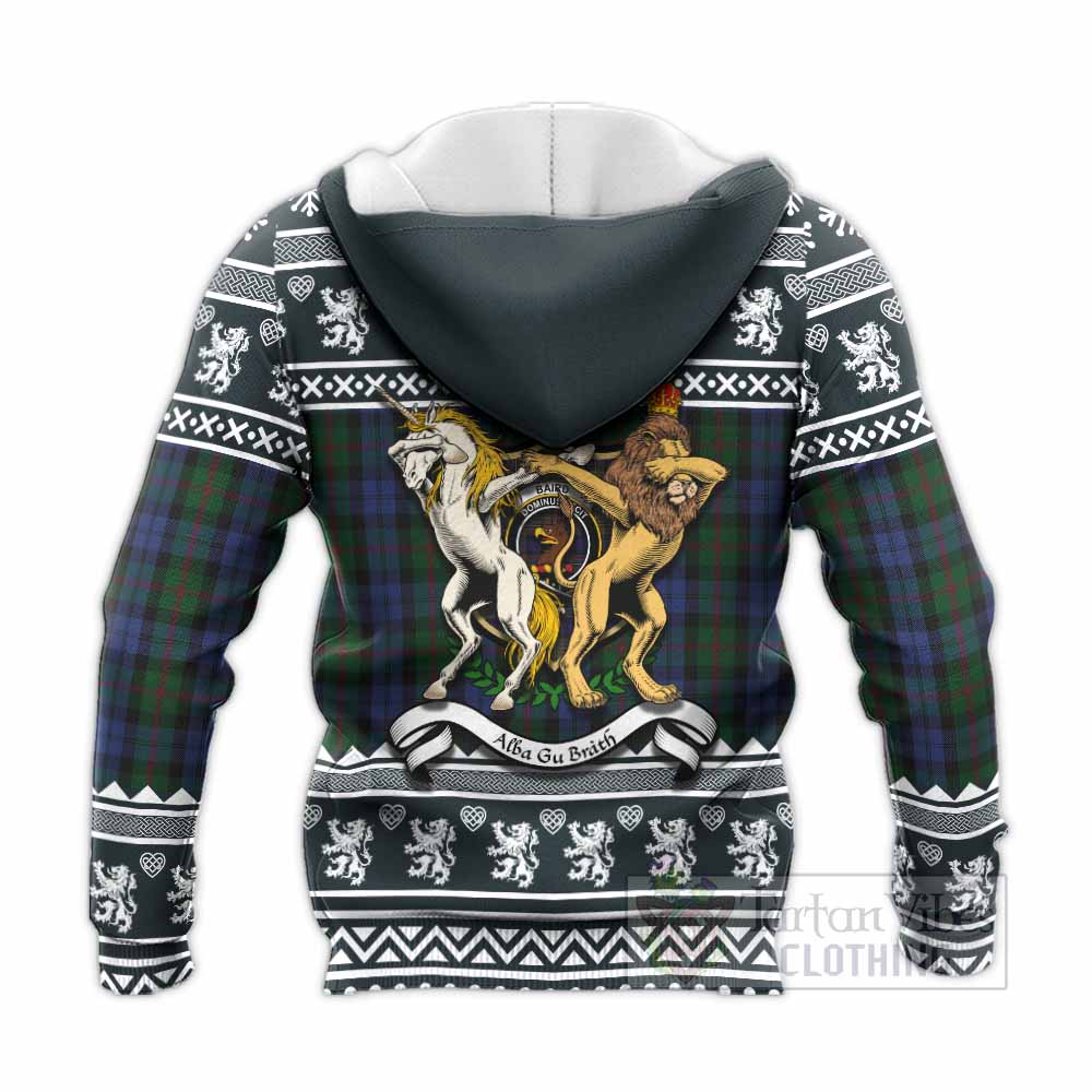 Baird Clan Tartan Crest Christmas Knitted Hoodie Coat of Arms Funny Style - Tartan Vibes Clothing
