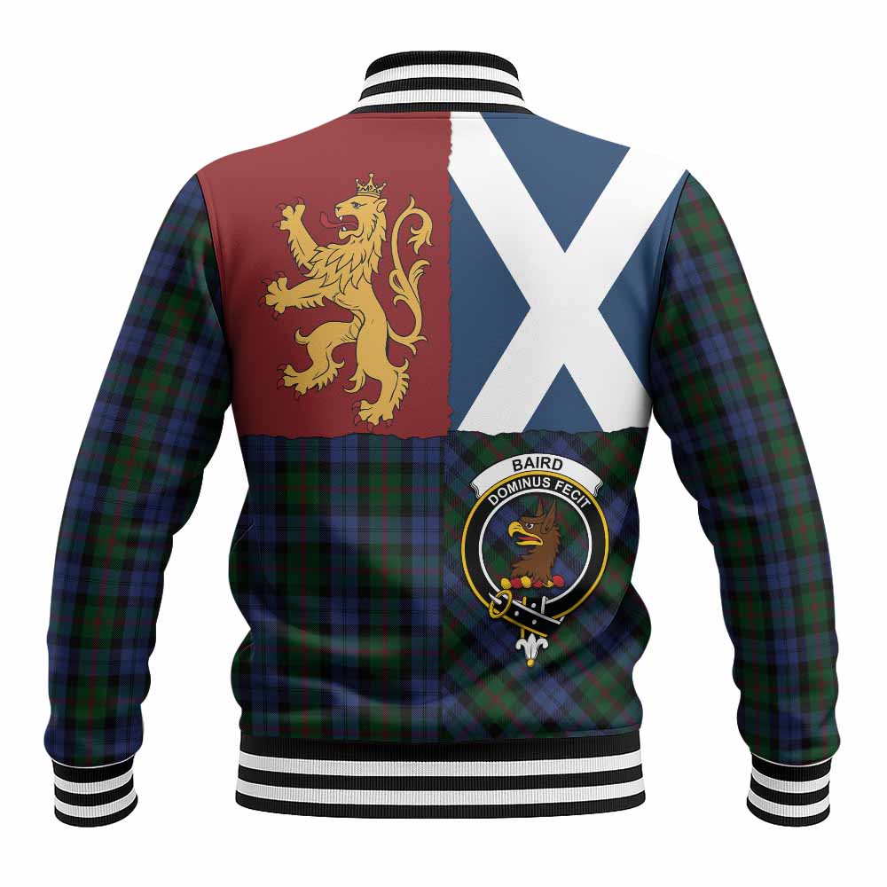 Baird Crest Tartan Baseball Jacket with Lion Rampant Saltire Style