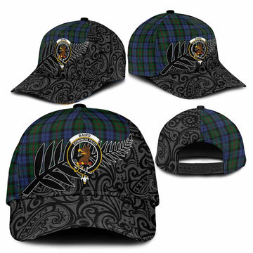 Baird Crest Tartan Classic Cap with New Zealand Silver Fern Half Style