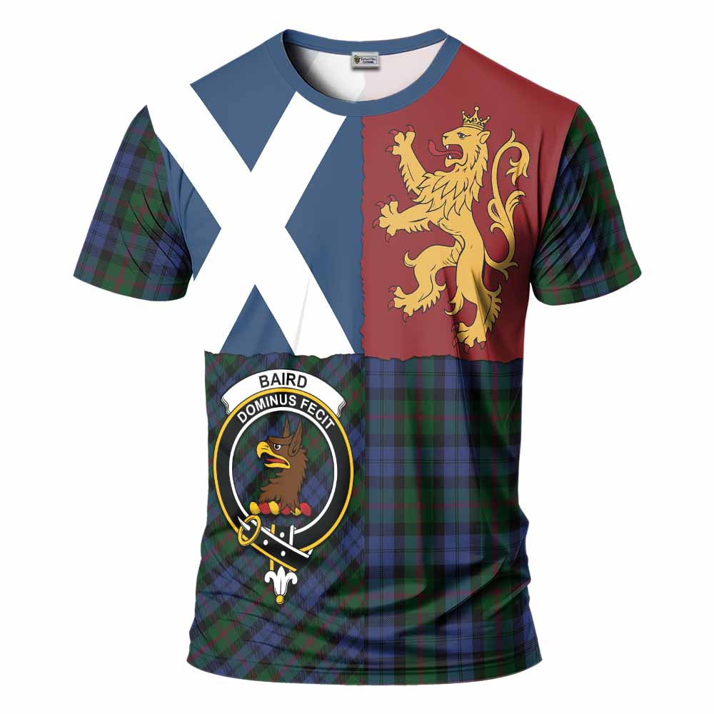 Baird Crest Tartan T-Shirt with Lion Rampant Saltire Style