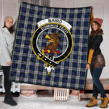 Baird Dress Tartan Quilt with Family Crest