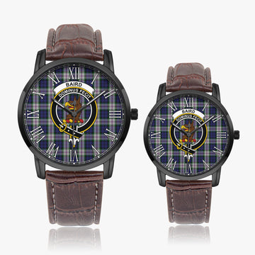 Baird Dress Tartan Family Crest Leather Strap Quartz Watch