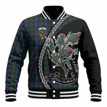 Baird Family Crest Tartan Baseball Jacket Alba Thistle Inspired