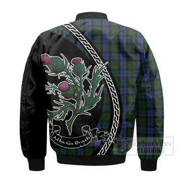 Baird Family Crest Tartan Bomber Jacket Alba Thistle Inspired