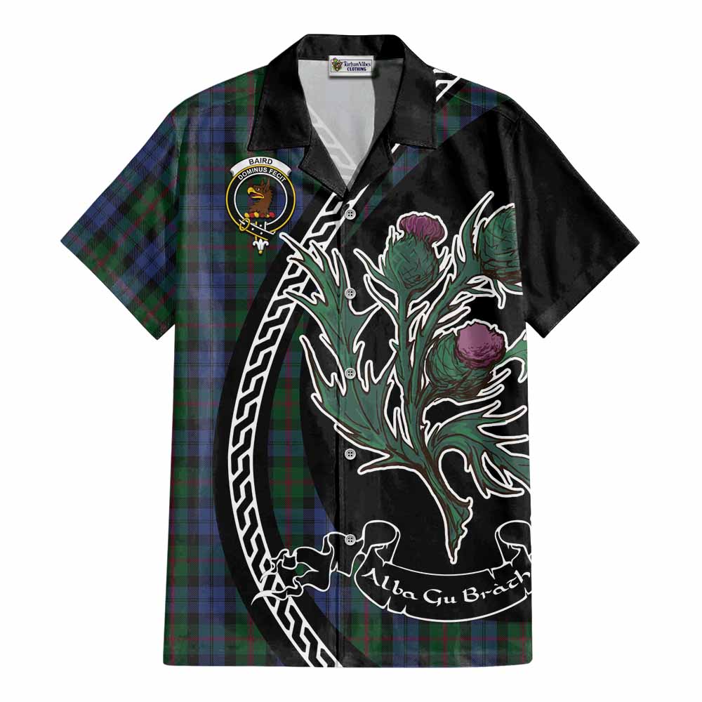Baird Family Crest Tartan Cotton Hawaiian Shirt Alba Thistle Inspired - Tartan Vibes Clothing