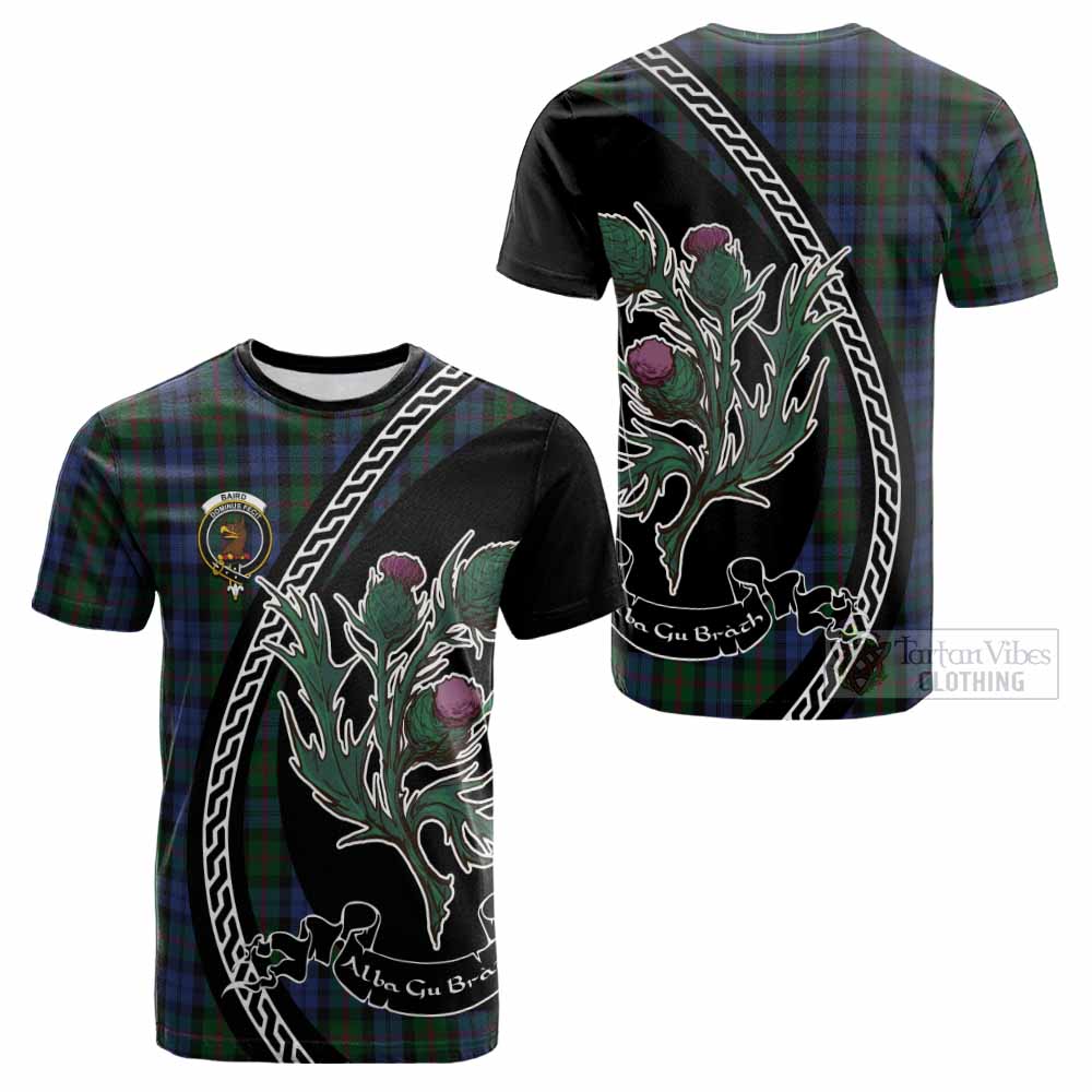 Baird Family Crest Tartan Cotton T-shirt Alba Thistle Inspired - Tartan Vibes Clothing