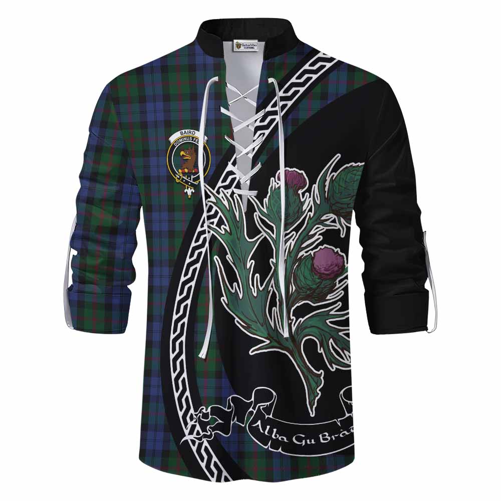 Baird Family Crest Tartan Ghillie Shirt Alba Thistle Inspired - Tartan Vibes Clothing