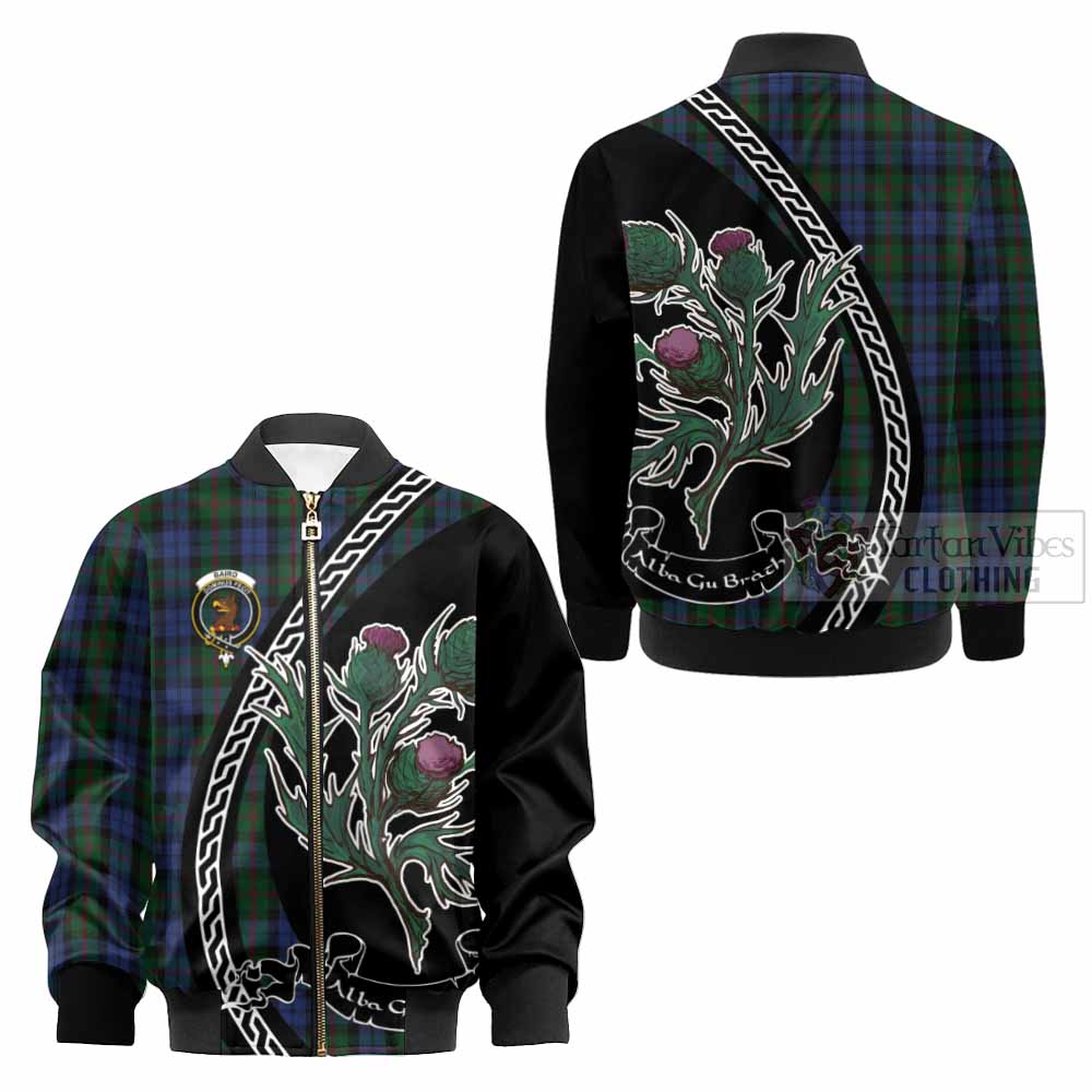 Baird Family Crest Tartan Kid Bomber Jacket Alba Thistle Inspired - Tartan Vibes Clothing