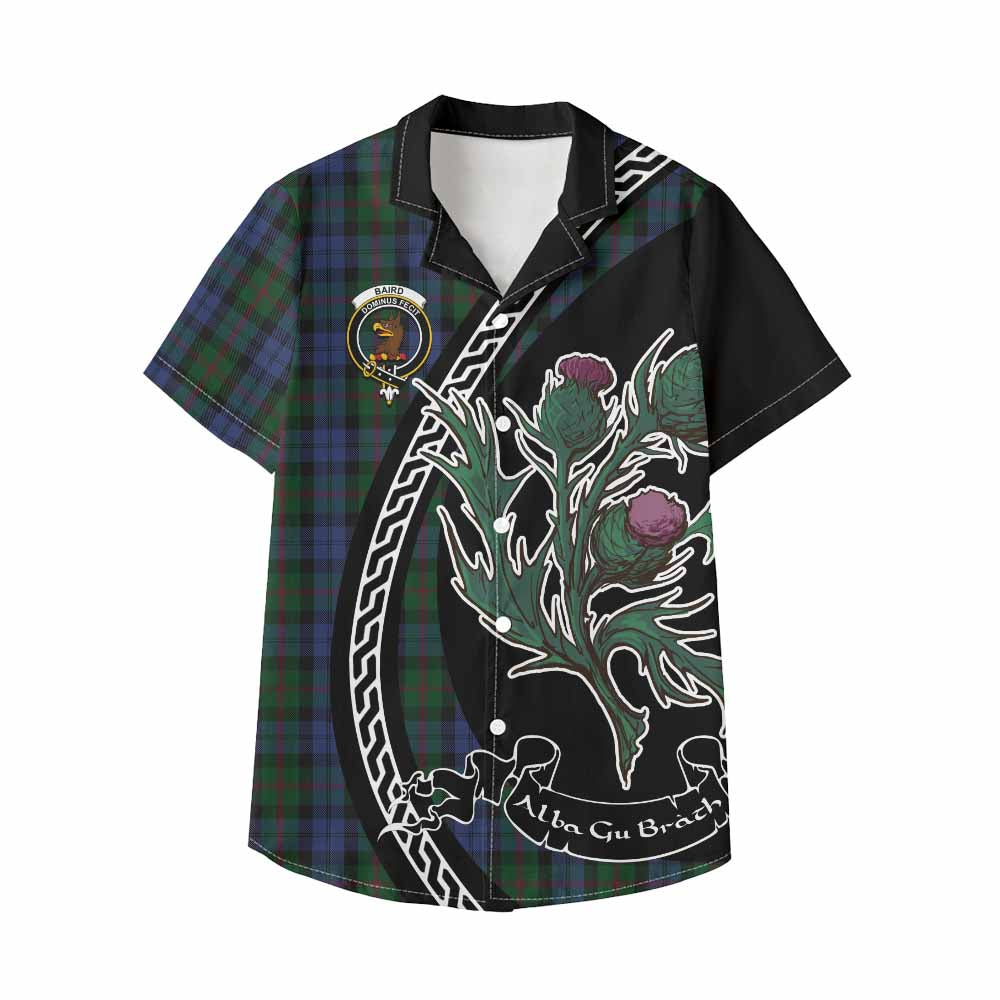 Baird Family Crest Tartan Kid Hawaiian Shirt Alba Thistle Inspired - Tartan Vibes Clothing
