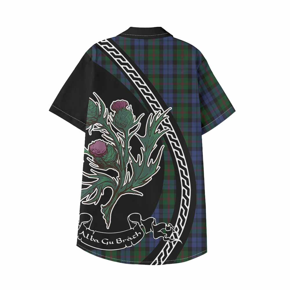 Baird Family Crest Tartan Kid Hawaiian Shirt Alba Thistle Inspired - Tartan Vibes Clothing