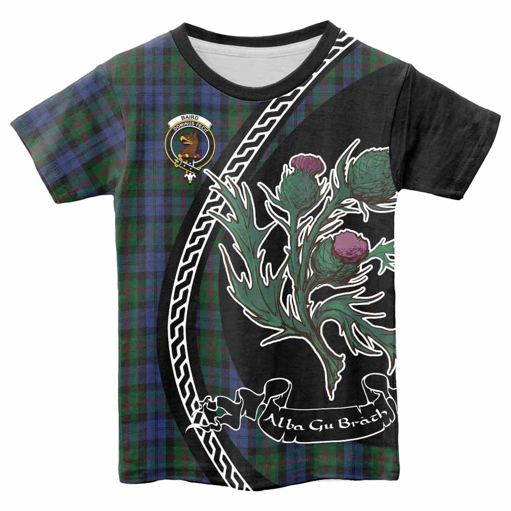 Baird Family Crest Tartan Kid T-shirt Alba Thistle Inspired - Tartan Vibes Clothing