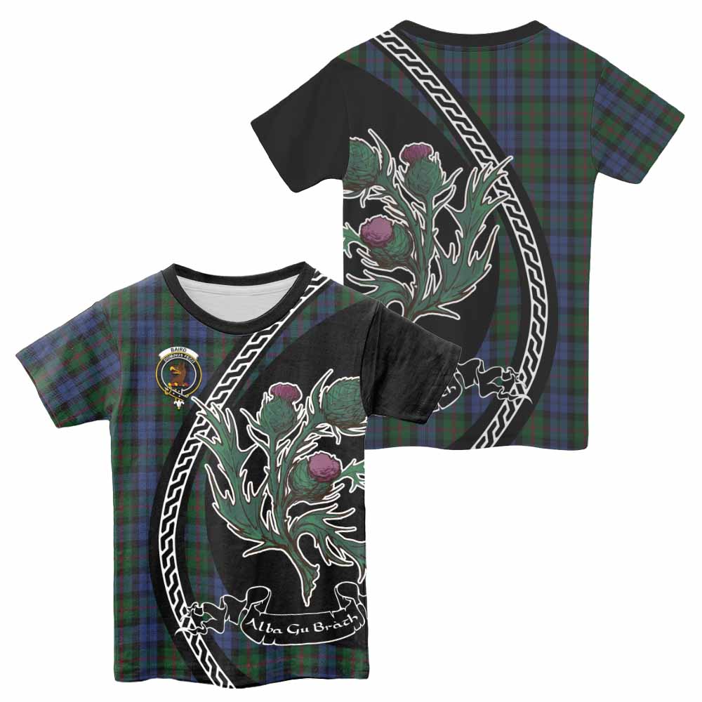 Baird Family Crest Tartan Kid T-shirt Alba Thistle Inspired - Tartan Vibes Clothing