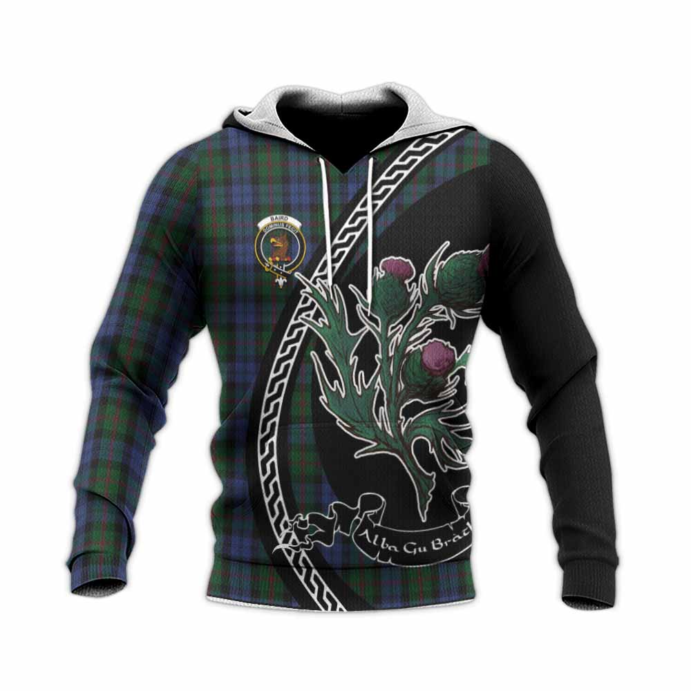 Baird Family Crest Tartan Knitted Hoodie Alba Thistle Inspired - Tartan Vibes Clothing