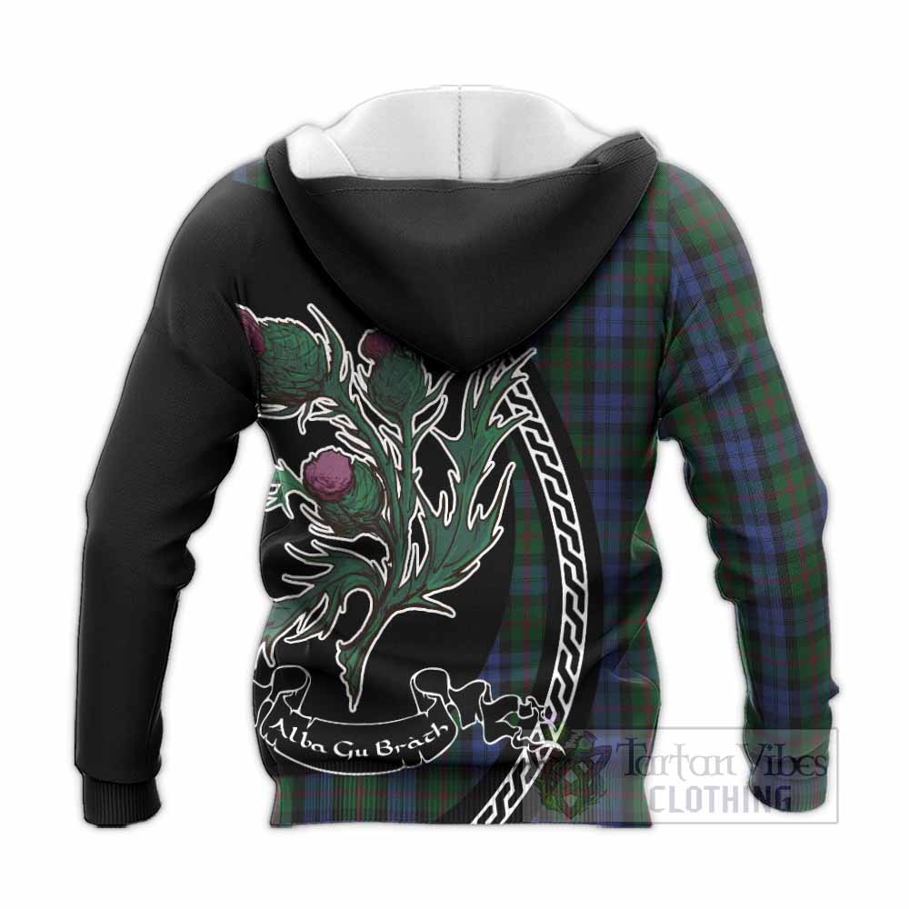 Baird Family Crest Tartan Knitted Hoodie Alba Thistle Inspired - Tartan Vibes Clothing