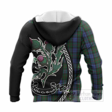Baird Family Crest Tartan Knitted Hoodie Alba Thistle Inspired - Tartan Vibes Clothing
