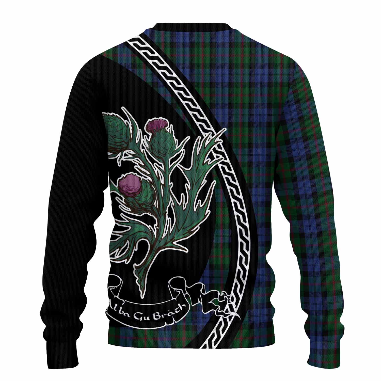 Baird Family Crest Tartan Knitted Sweater Alba Thistle Inspired - Tartan Vibes Clothing