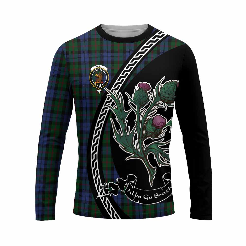 Baird Family Crest Tartan Long Sleeve T-Shirt Alba Thistle Inspired - Tartan Vibes Clothing