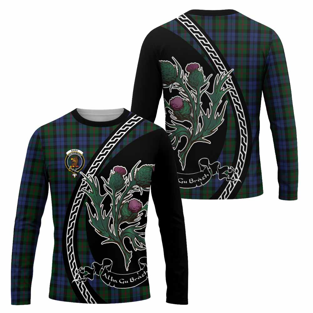 Baird Family Crest Tartan Long Sleeve T-Shirt Alba Thistle Inspired - Tartan Vibes Clothing
